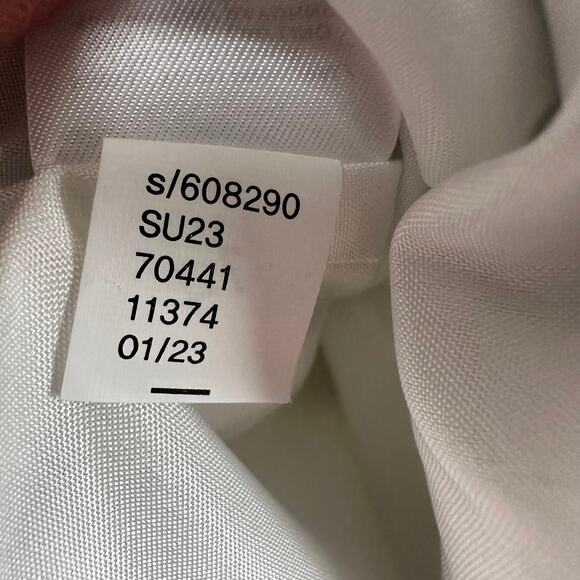 LOFT Striped Modern Blazer Jacket Linen Green White 10 Coastal Preppy Office - Picture 13 of 14